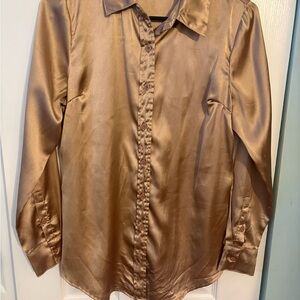 Japna Metallic Bronze Satin Shirt